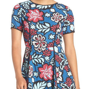 Adelyn Rae Print Skort Romper